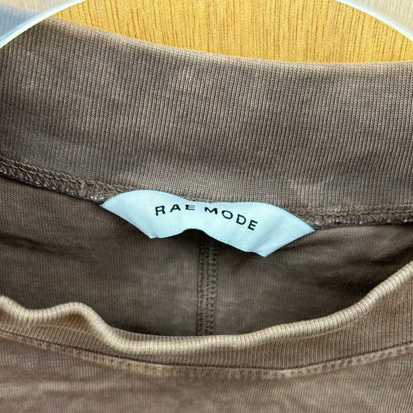 New Rae Mode Cropped Cotton Mineral Washed Sleeveless Top in Brown in Sz Large - Picture 5 of 6